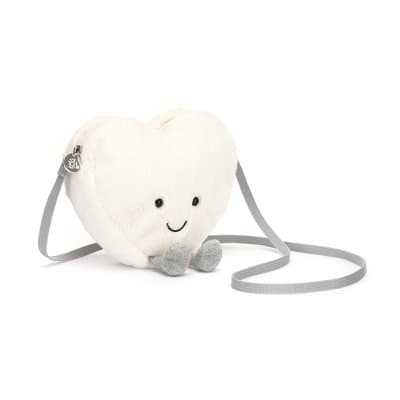 Jellycat - Amuseable Hjerte taske Creme - 18 cm