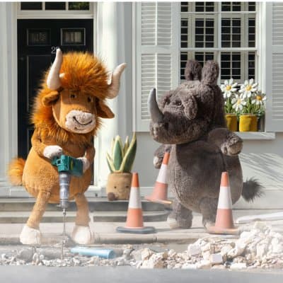 Jellycat - Farm Ramone Tyr - 33 cm - billede 3