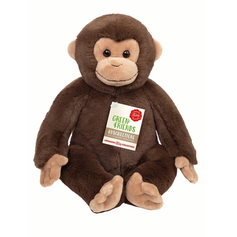 Teddy Hermann - Siddende Abe - 35 cm