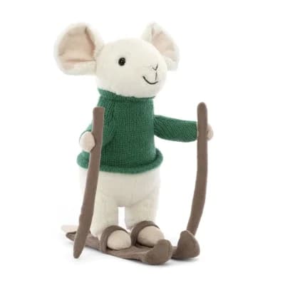 Jellycat - Mus med ski - 18 cm