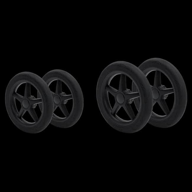 Bugaboo Donkey/Buffalo - 4sæt Sorte hjul punkterfri skum