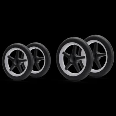 Bugaboo Donkey/Buffalo - 4sæt Hvide hjul punkterfri skum