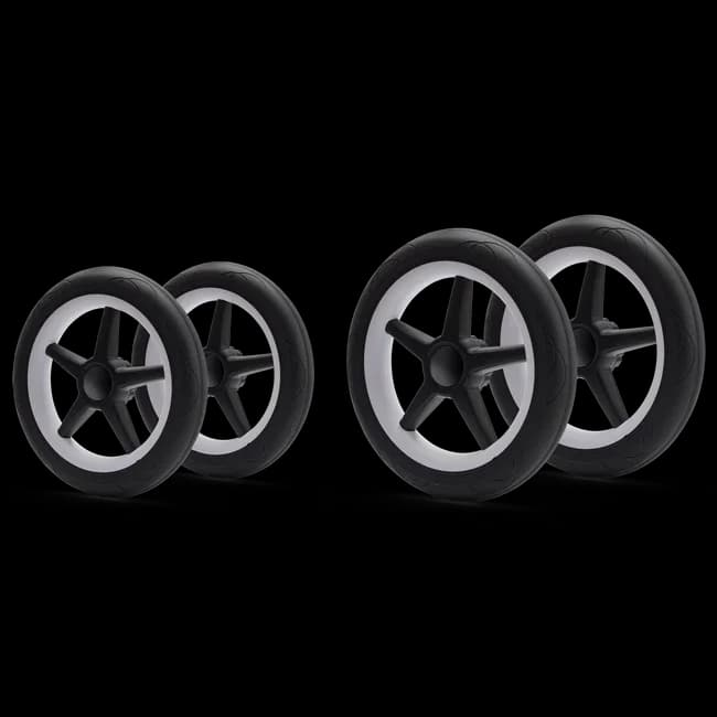 Bugaboo Donkey/Buffalo - 4sæt Hvide hjul punkterfri skum