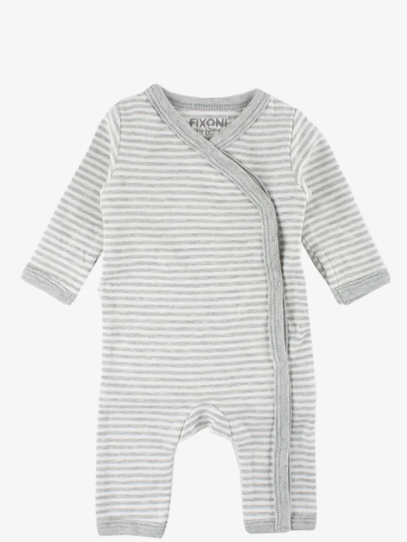 Fixoni Premature Økologisk Heldragt Light Grey Melange