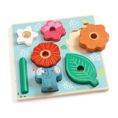 Djeco - Puzz & Stack Happy - stableleg - billede 3