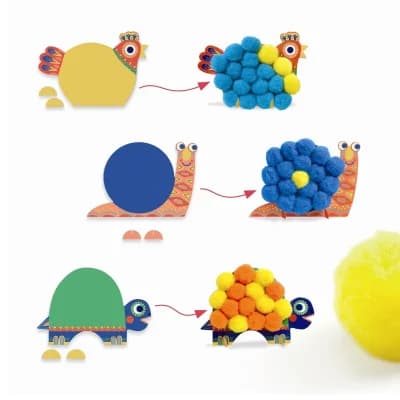 Djeco - Kreativ collage - Dyr - billede 2