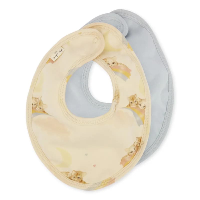 Konges Sløjd - 2-pak Hagesmæk - Rainbow Kitty/Pearl Blue